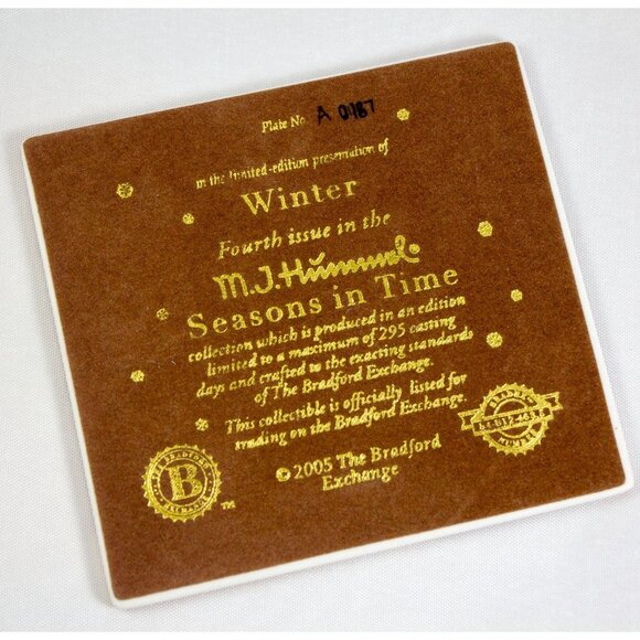 Hummel Seasons In Time Ceramic Tiles Summer & Winter A1366 A0987 BRADEX 2005-06 - Picture 2 of 3